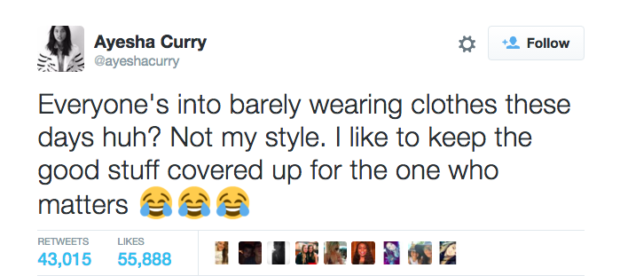 BuzzFeed's tweet photo. Ayesha Curry’s tweets have started an online debate about how women dress https://t.co/cxQRcx4IjL https://t.co/oebSGEwnsI