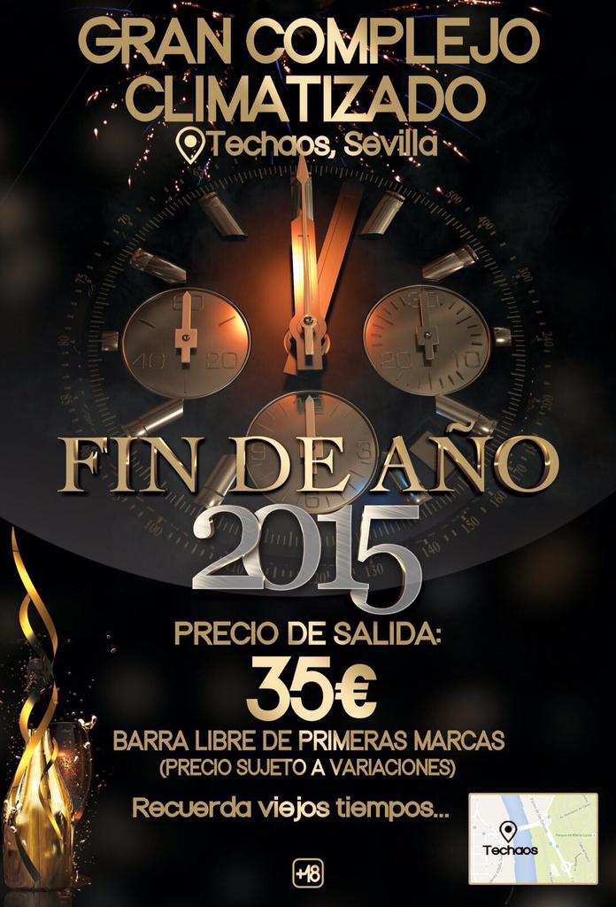 infdiscosevilla's tweet photo. FIN DE AÑO!
TECHAOS!

Entradas anticipadas 
35€

+info. 628216189 https://t.co/MbokImF3xP