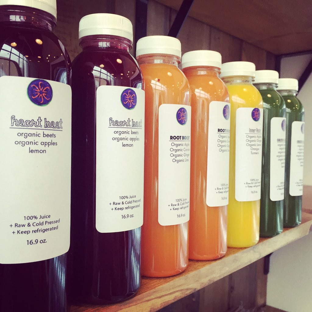 BOHMadison's tweet photo. Drink a rainbow of organic fruits &amp; veggies! #coldpressed #juice #healthy https://t.co/mhMuqTmDZK