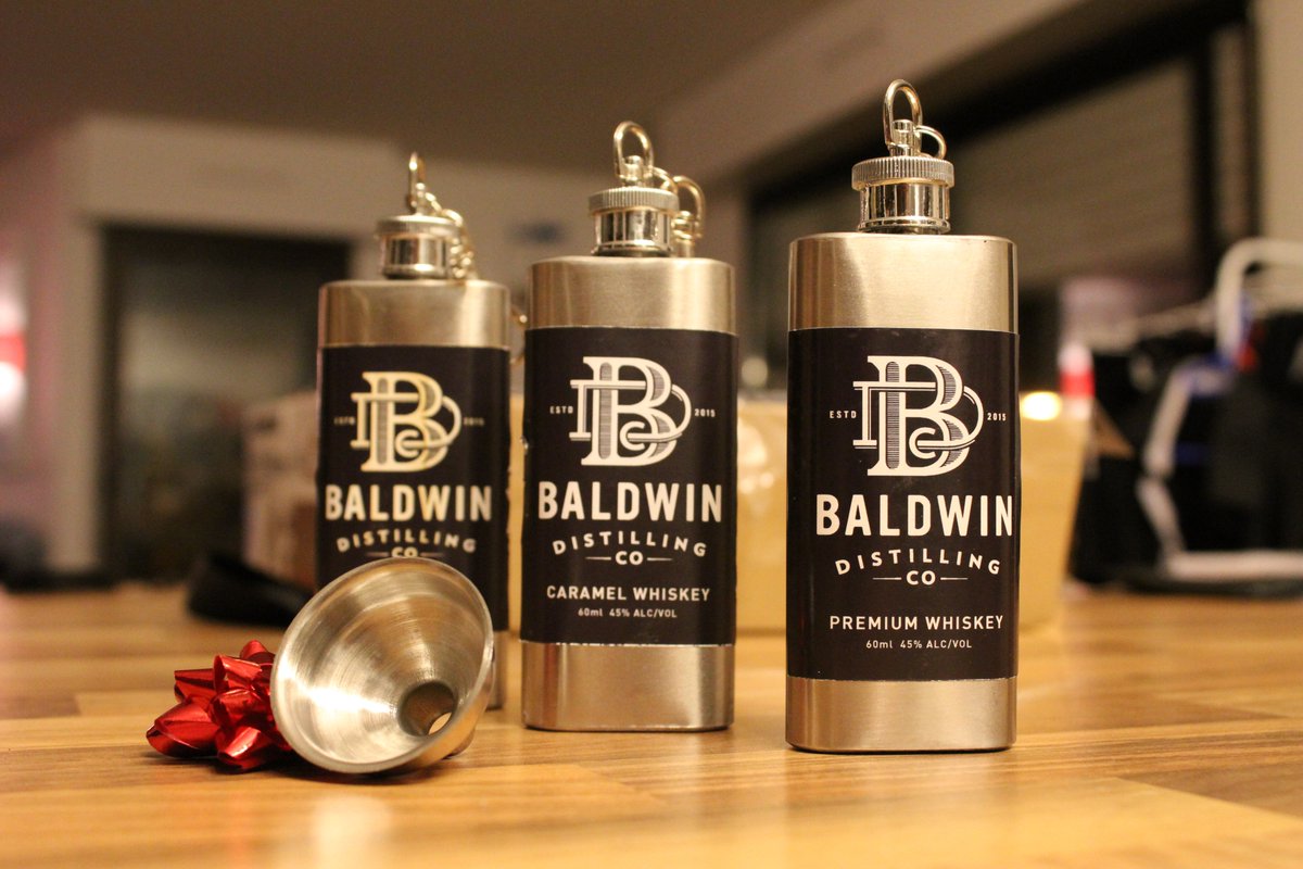 the_whisky_lady's tweet photo. #WhiskySanta found its way to me w/ those 3 whiskey samples coming all the way from #Australia! v/ @BaldwinDistill https://t.co/ZqfnprIZHG