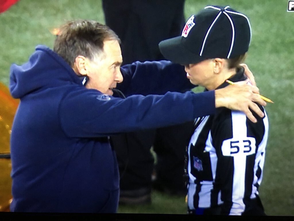 ClueHeywood's tweet image. Ppl making a big deal of this but Belichick's just telling her when and how she will die. He does this to everybody.