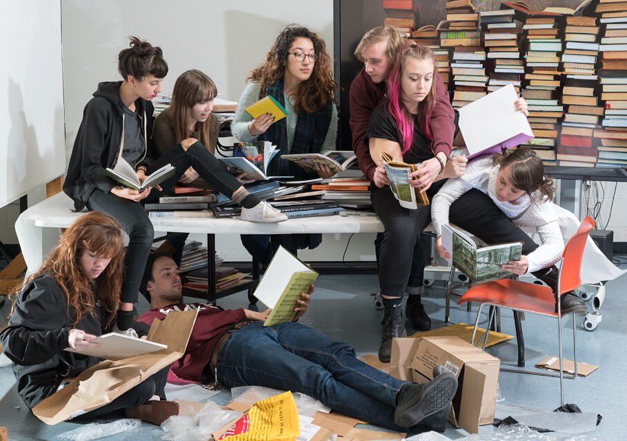 The #photobook crew viewing all the books
The #auction is tomorrow from 5:30-9:00!!! 🙃
TY to everyone who donated!