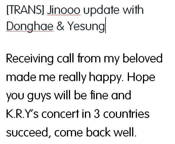 Luvh3art's tweet photo. RT @justhaehyuk: [TRANS] Jinooo update with Donghae &amp; Yesung https://t.co/JpstvqAG1k