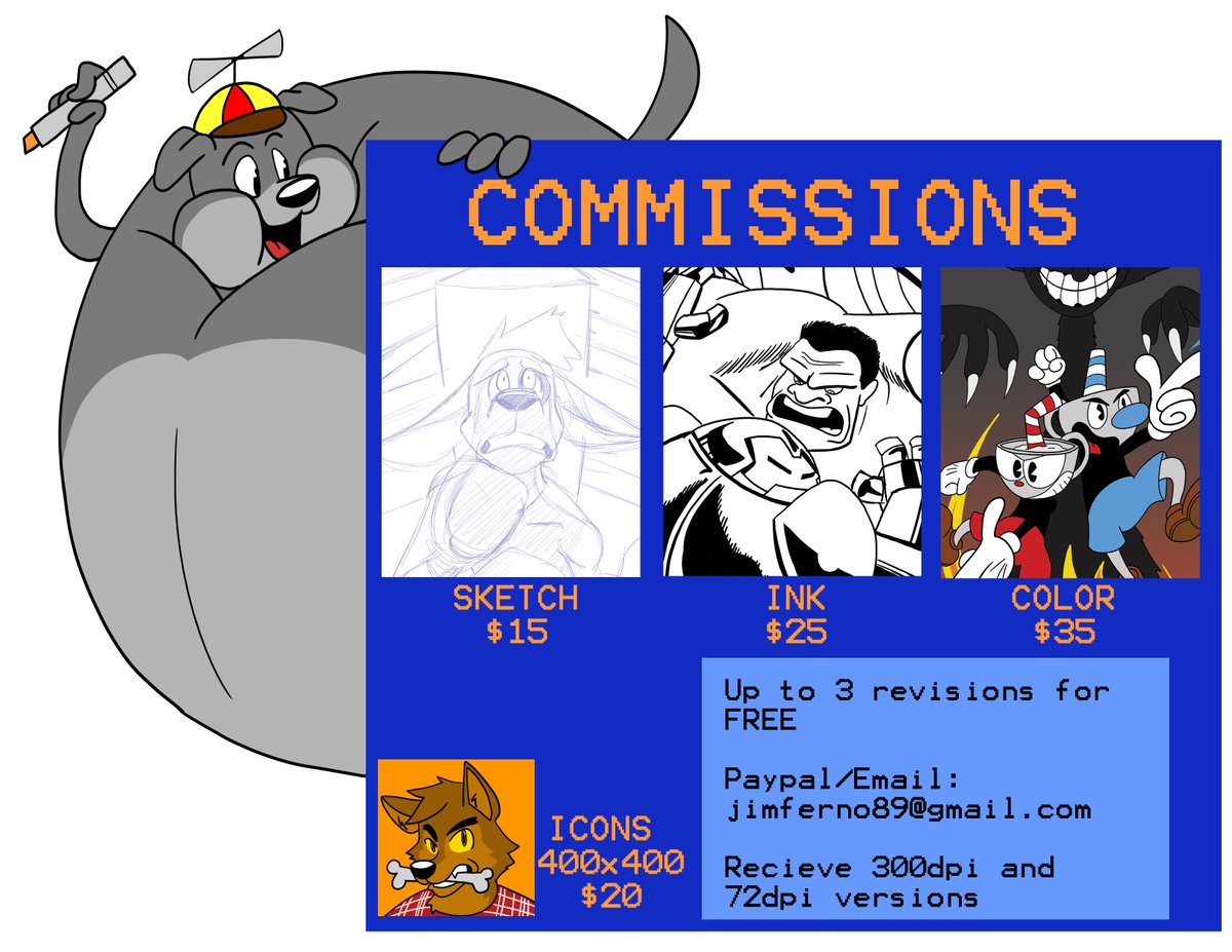 jimferno89's tweet photo. I have an announcement to make. I'M OPEN FOR COMMISSIONS!!! Check out the details here  https://t.co/YYZxrQUdCp https://t.co/AjVij4vaoK
