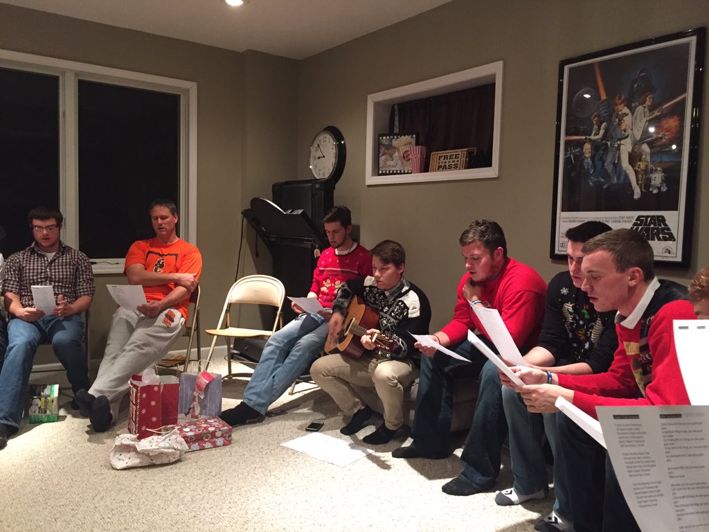 SCILFCA's tweet image. @Baseball_GC Christmas get together. Young men not afraid to sing some carols. #tistheseason #makingmen