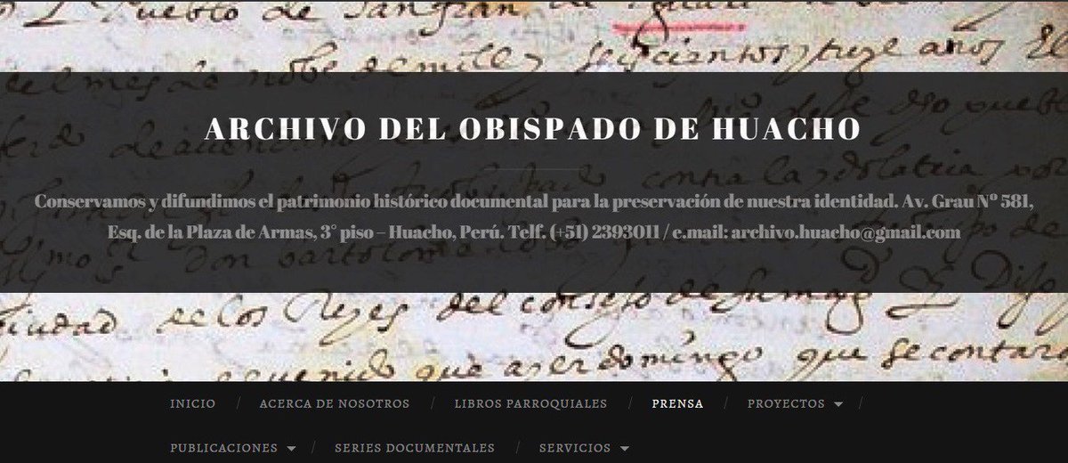 archivohuacho's tweet photo. Nuevo sitio web del Archivo del Obispado de Huacho en proceso.  https://t.co/P5MIvuhibi https://t.co/6p0ug6j5AH