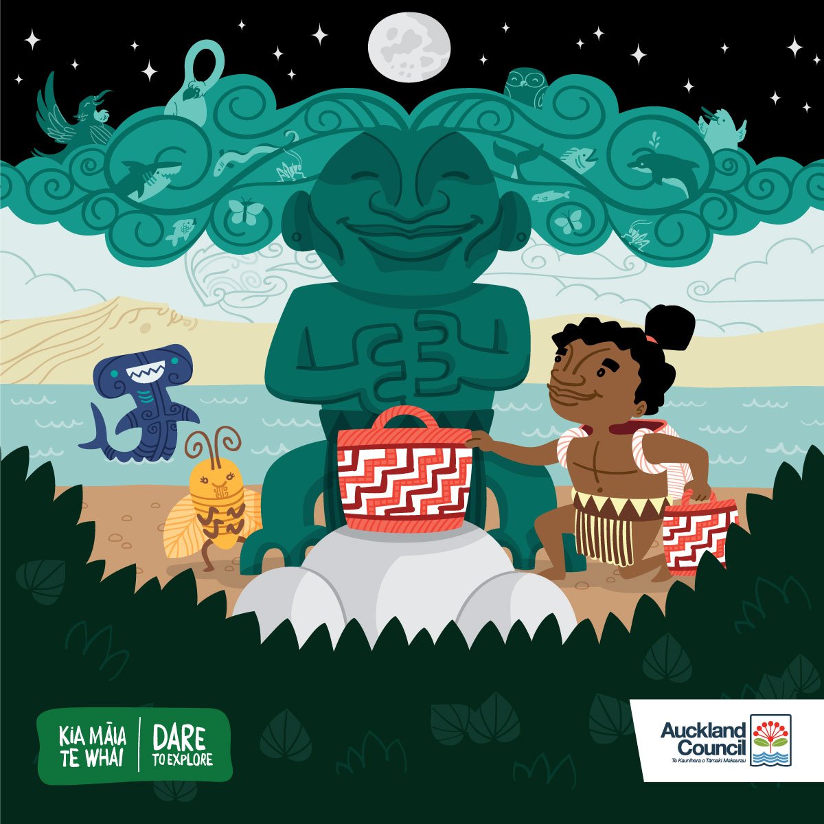 goodfolknz's tweet photo. A new take on the story of Rehua, part of @Auckland_Libs summer reading programme. https://t.co/ziErE8YpPm