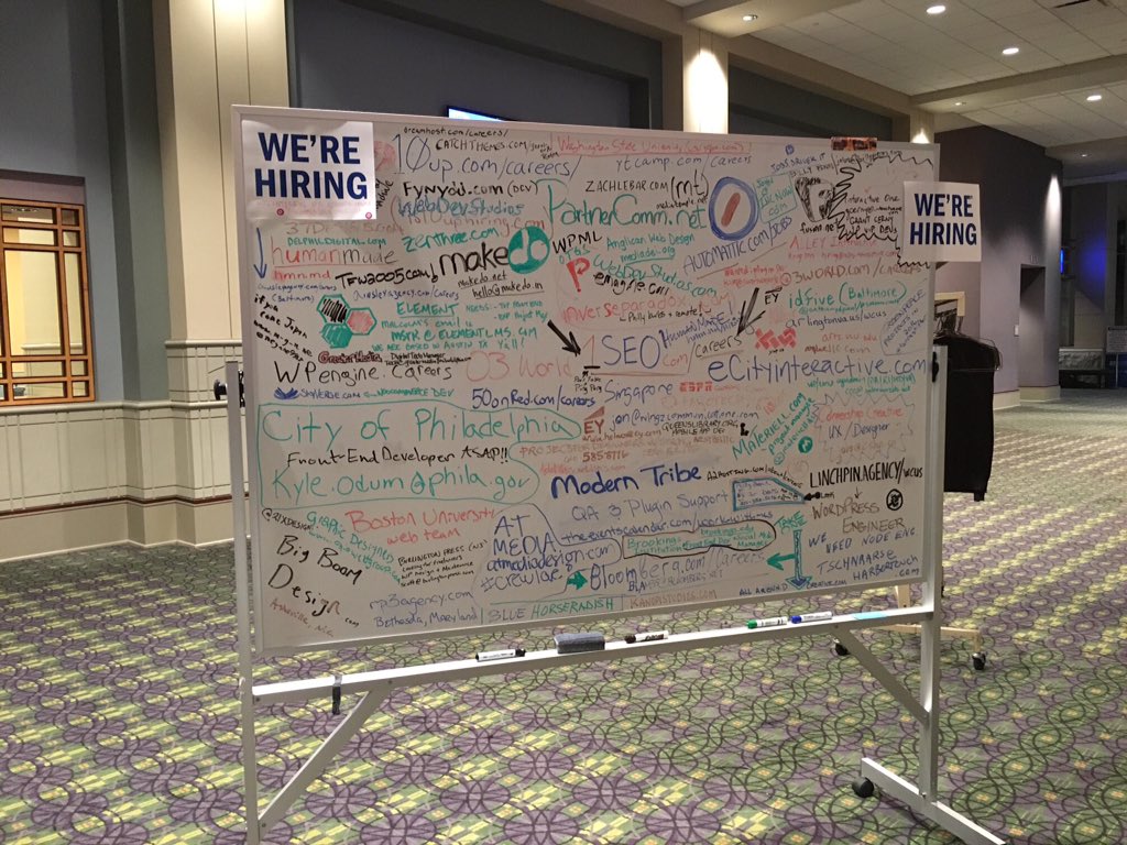 For those at #WCUS who missed the "We're hiring" board:
