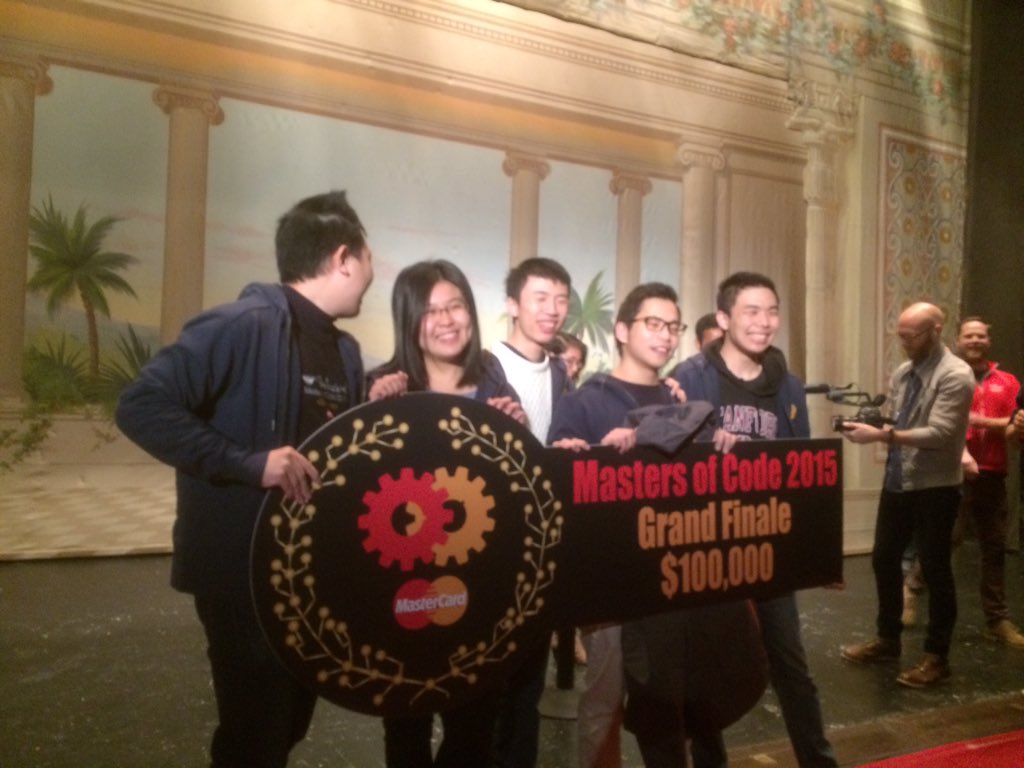 realadampaul's tweet image. TEAM SINGAPORE WINS!! #MastersofCode @MasterCardDev