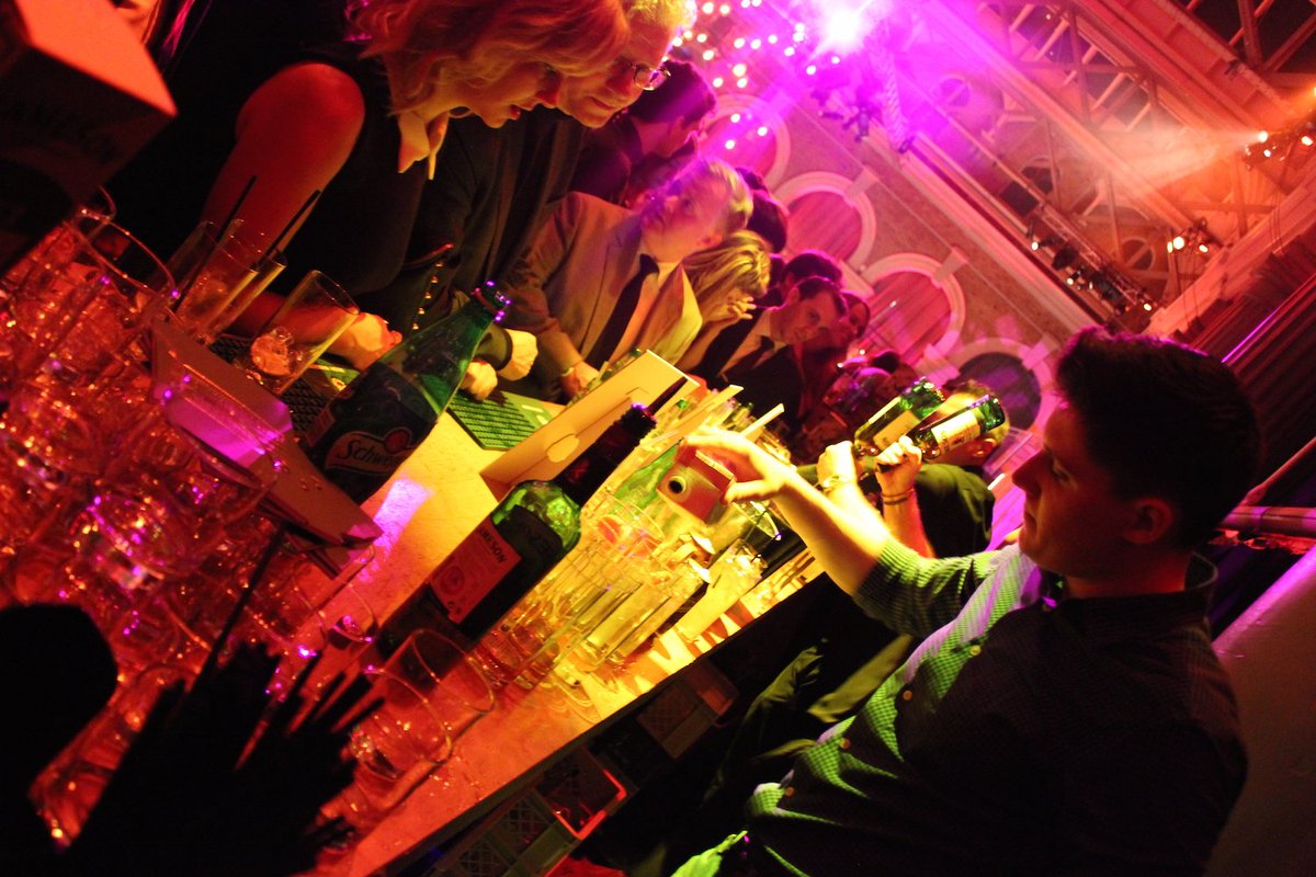 BIFA_film's tweet photo. The #JamesonFirstShot bar is busy with thirsty #MBIFA party-goers! Thanks for drinks @Jameson_UK! https://t.co/oOZnjtvkvu