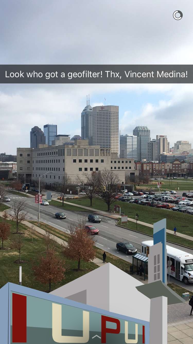 IUIndianapolis's tweet photo. Have you used our new @Snapchat #geofilter yet? Take some photos of campus and snap us pics of @IUPUI! https://t.co/7rS1A7kSPf