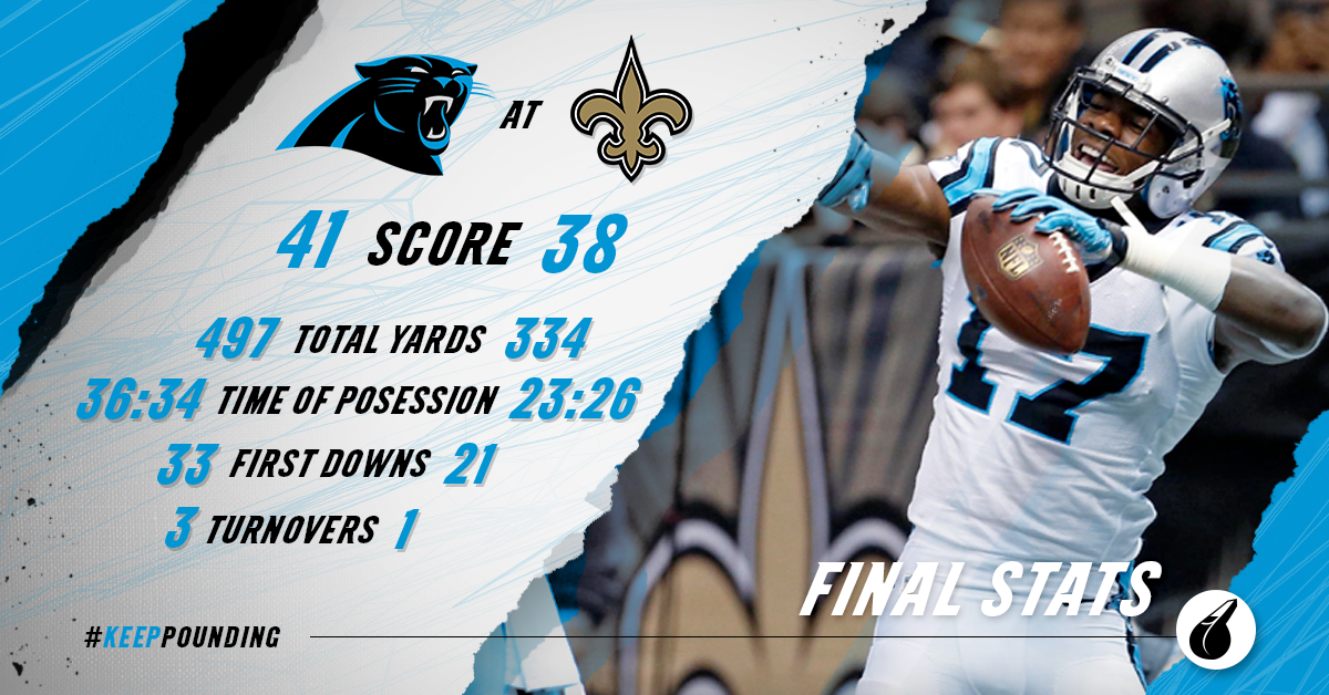 Panthers's tweet photo. Final Stats from #CARvsNO ➡️ https://t.co/Ptyust9Cgd https://t.co/echAqR3iSs