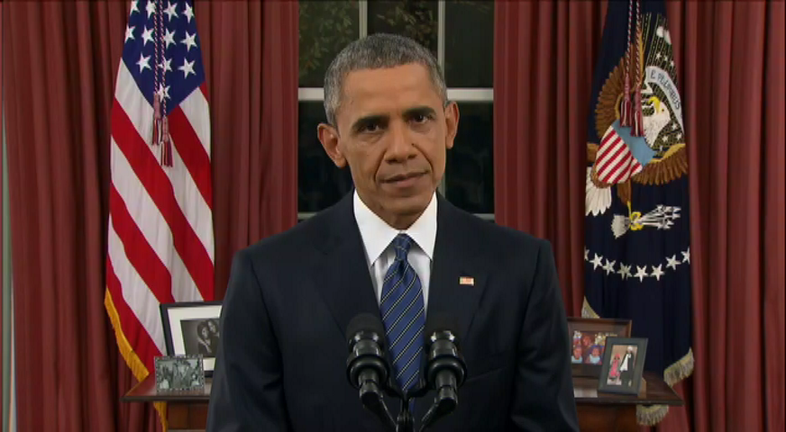 NBCNightlyNews's tweet photo. President Obama: 'It is the responsibility of all Americans, of every faith, to reject discrimination' https://t.co/wOc8jOoXIv