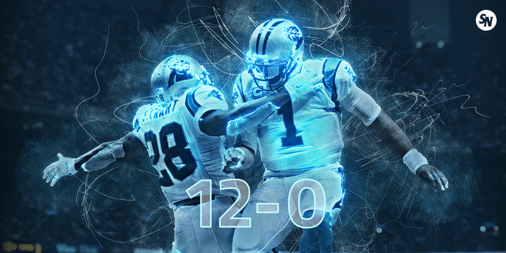 sportingnews's tweet photo. Cam Newton came up clutch to keep the Panthers' perfect record intact. https://t.co/0rDVdaovtd https://t.co/KSKLZLPbVK