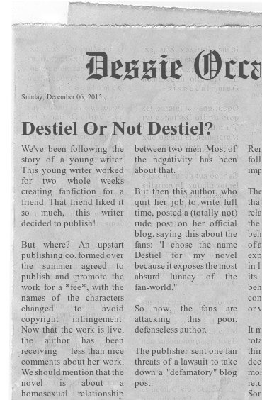 PFandomNews's tweet photo. Destiel Novel Released!
*Unexpected Backlash!*
Wonder if EL James ever had to deal w/ this, and how she handled it? https://t.co/yuiejN6N09
