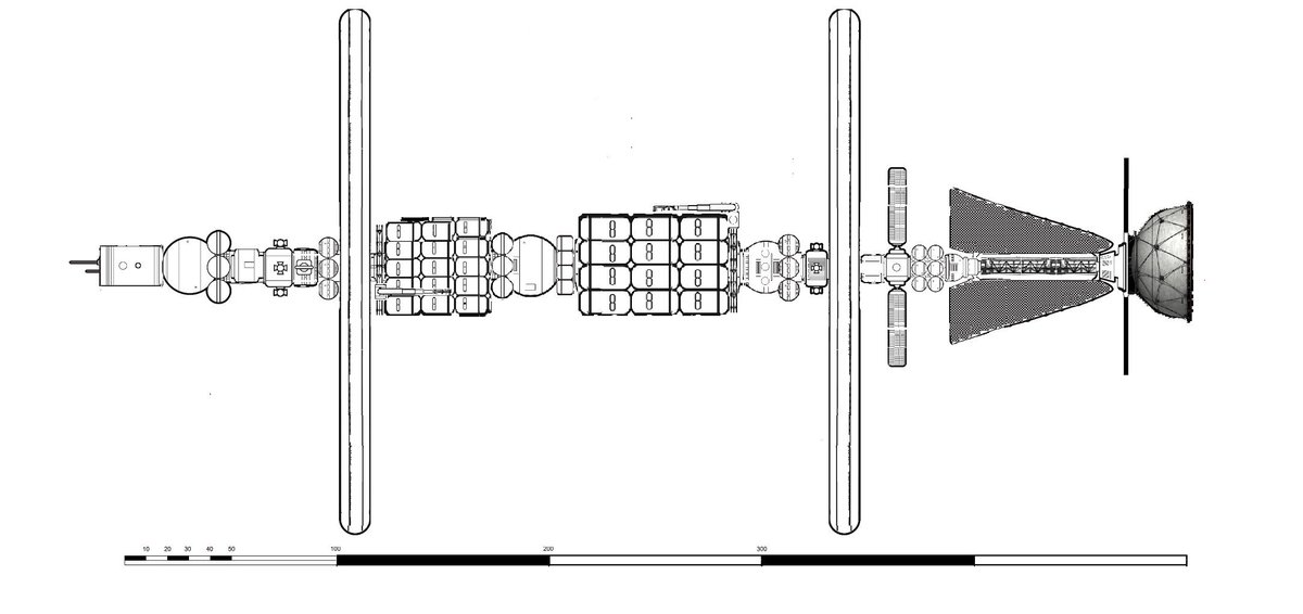 akazlev's tweet photo. Sketch of #spacefreighter #Alcione, at 500 meters a whole microcosm in itself #FreehaulerAlcione #workinprogress https://t.co/V14kOxrRDU