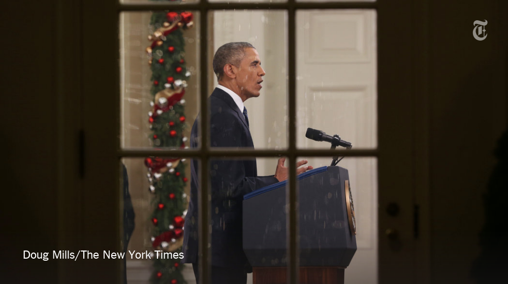 nytimes's tweet photo. Here is a transcript of President Obama's Oval Office speech: https://t.co/Ce3CIi5Nfh https://t.co/plBQ1lsnwV