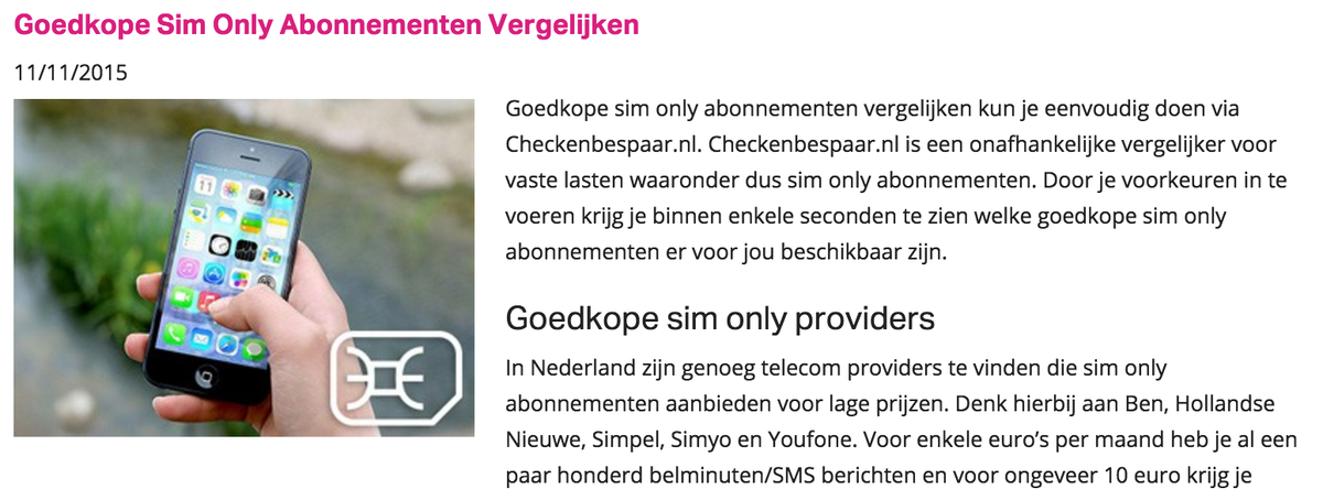 checkbespaar's tweet photo. Sim only abonnementen zijn goedkoop! Lees meer over deze goedkope abonnementen op https://t.co/eHbSP8FOrZ

#simonly https://t.co/3Fi3xbND6b