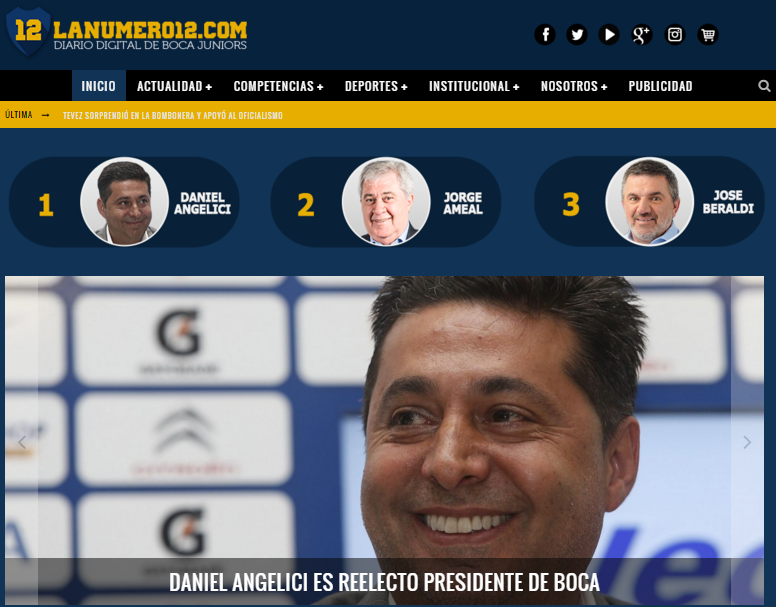 lanumero12comar's tweet photo. La portada de https://t.co/HizuvmUaBc un día historico para Boca, los socios decidieron que siga. #EleccionesBoca https://t.co/IyoJw6J2HQ