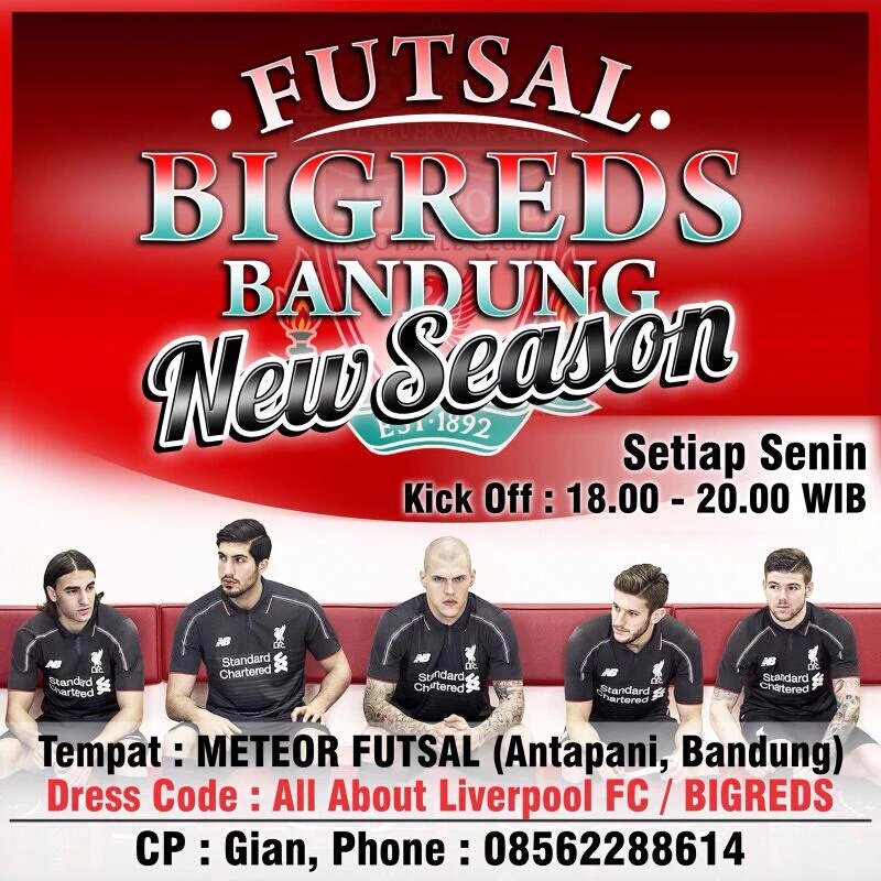 Siang guys jgn lupa ya nanti sore ada #FutsalManuk <a href="/BIGREDS_IOLSC/">BIGREDS IOLSC</a> BDG di Meteor Futsal Antapani #B16REDSbalikBandung