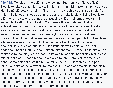 Erittäin hyvä kommentti! @ÁileAikio #ILO169 #linnanjuhlat