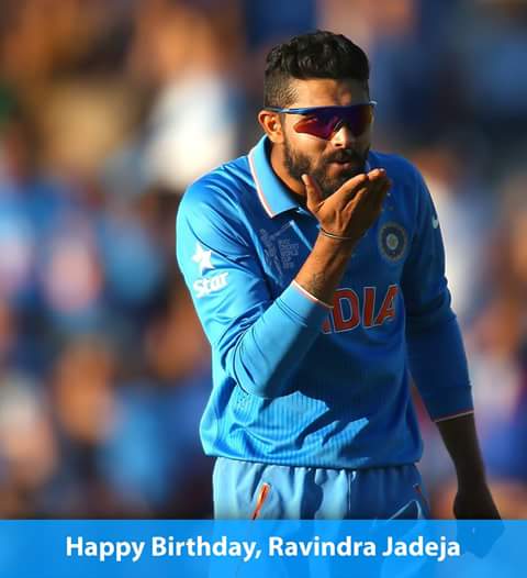 Happy birthday. Ravindra jadeja 