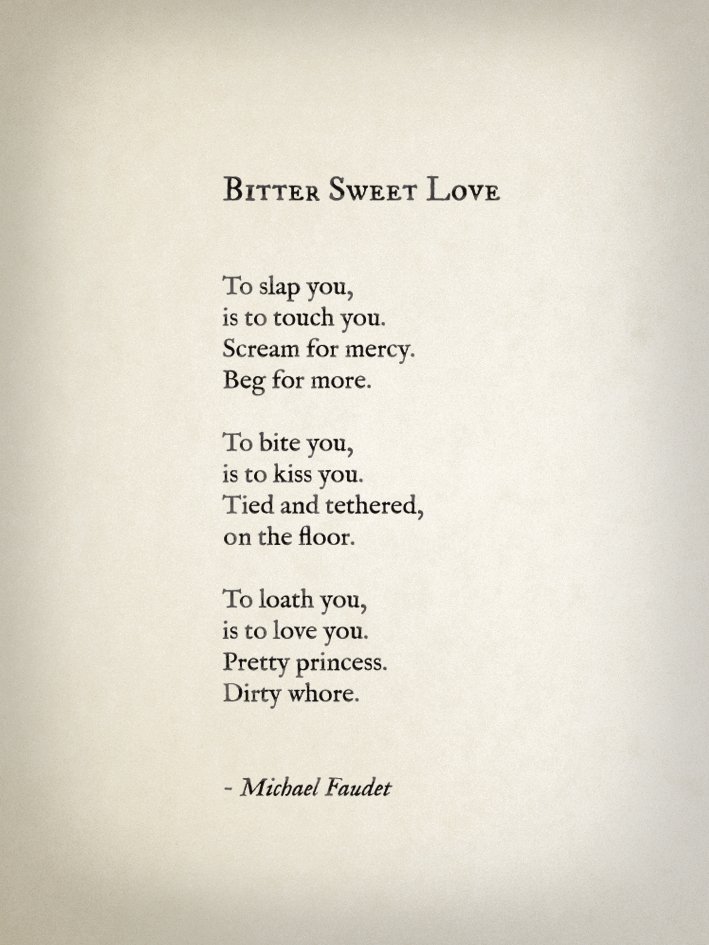 Bitter Sweet Love Michael Faudet THE TRASHIES