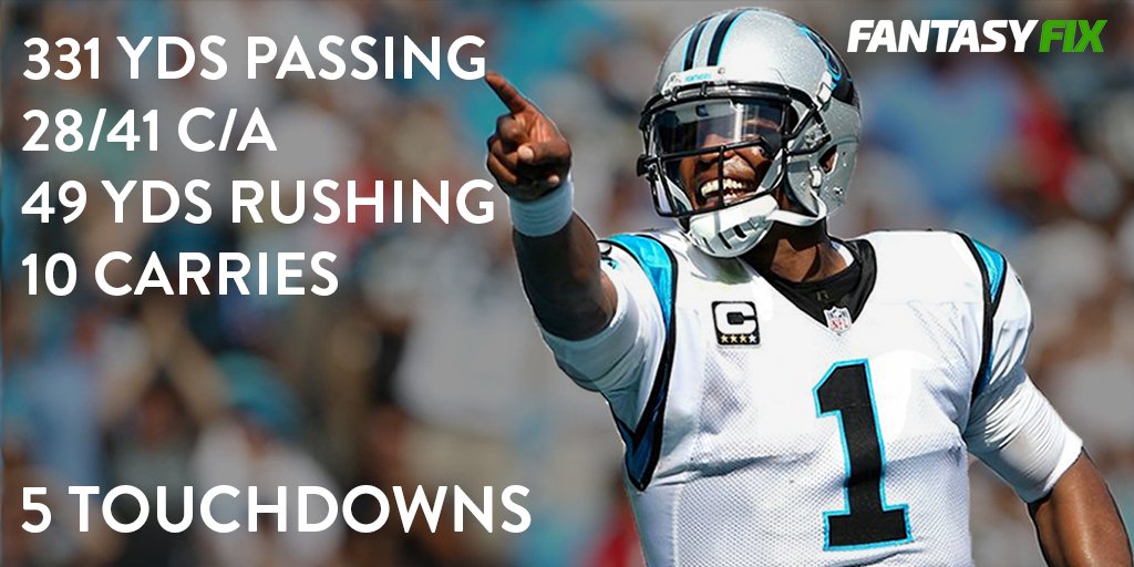 fanfixco's tweet photo. Cam Newton just keeps on delivering for fantasy owners with another huge day as the Panthers go 12-0!

#fantasy #nfl https://t.co/HpNe6TM4IX