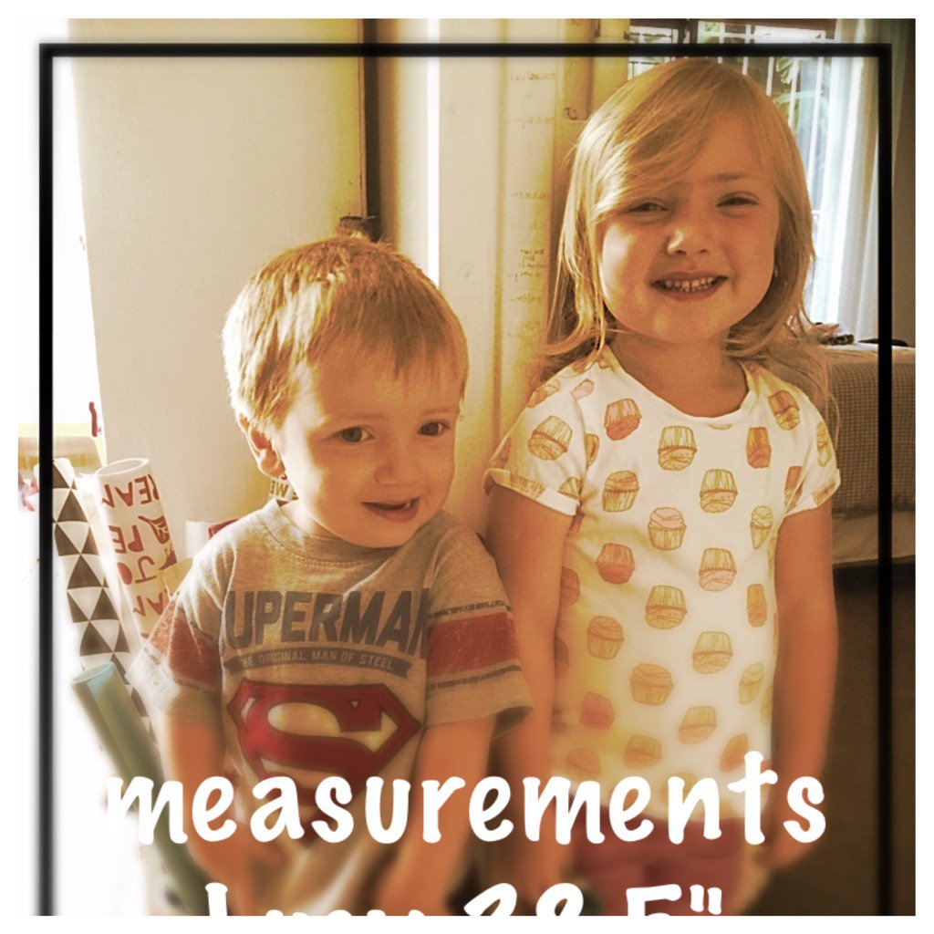 Lucy&amp;Jack height measurements this morning. #greatfun #growingupfast