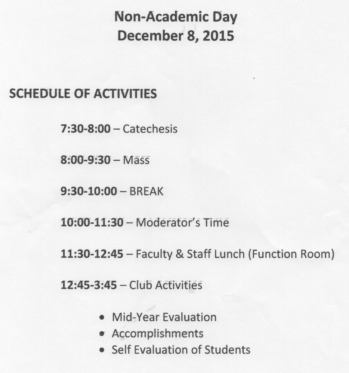laligaatenista's tweet photo. ANONG GANAP?: Narito ang talatakdaan (schedule) bukas sa JHS. Para sa inyong gabay at impormasyon. https://t.co/Psfb7Z5gLl