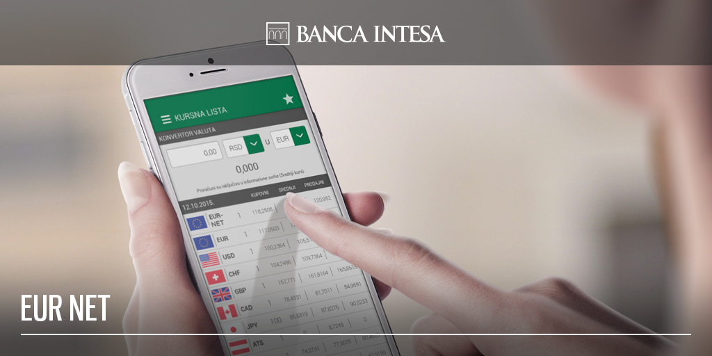 banca_intesa's tweet photo. #EURNET - povoljniji kurs evra samo na klik od vas uz #IntesaMobi aplikaciju! https://t.co/FtEdXBkPdC
