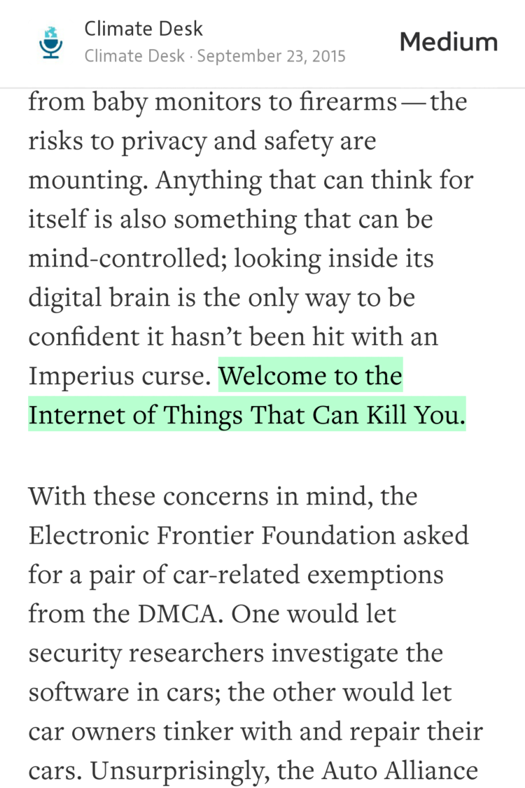 Ioanis Hristodoulou (@ioanis) on Twitter photo “Welcome to the Internet of Things That Can Kill You.” — <a href="/ClimateDesk/">Climate Desk</a> medium.com/climate-desk/t… “Welcome to the Internet of Things That Can Kill You.” — <a href="/ClimateDesk/">Climate Desk</a> medium.com/climate-desk/t…
