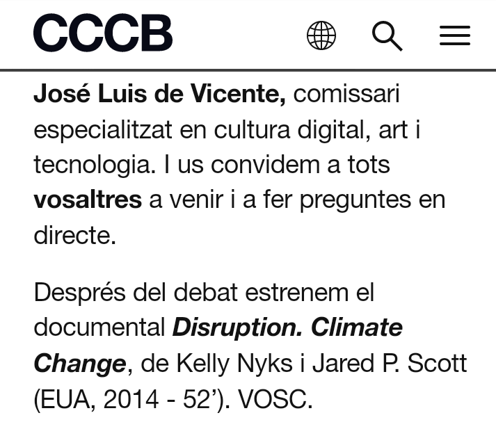 _cipereira's tweet photo. Participa! 10/Dic en directe des de la #COP21 una sessió de debat i estrena de documental.
https://t.co/uDrProXAtS https://t.co/9IhvnBfXwW