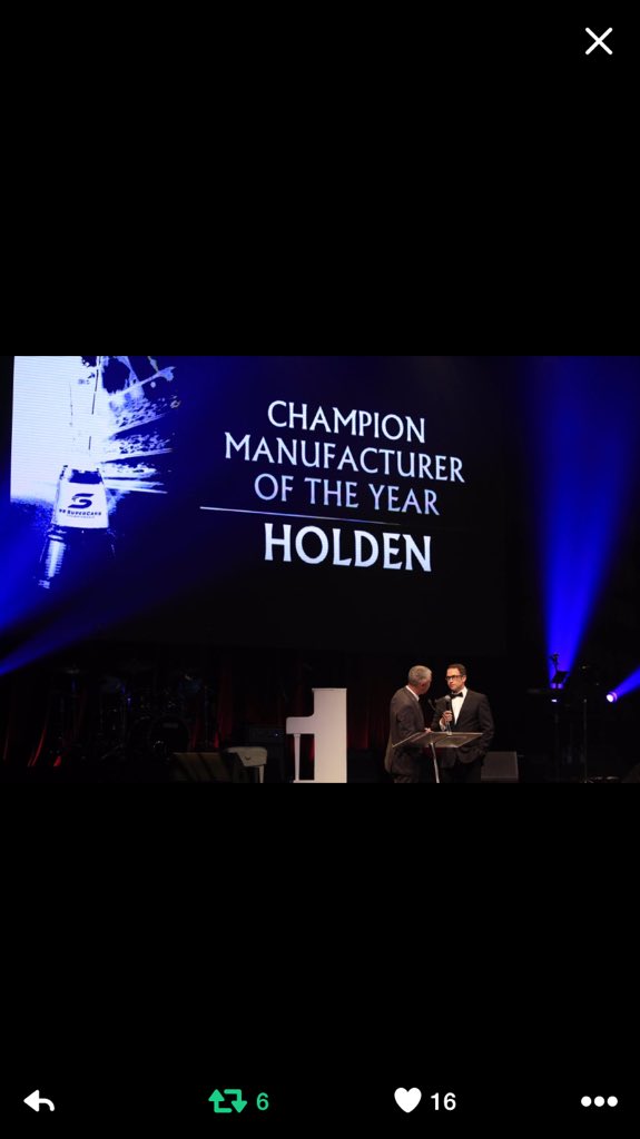 SmcMsport's tweet photo. Very proud of our brand @holden_aus and the teams for our 6th consecutive Manufacturers Title https://t.co/HgE03j9ebC