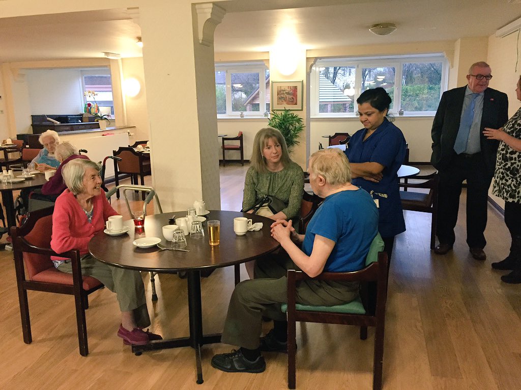 Health Secretary ShonaRobison meets staff & residents at Oakbridge Care
