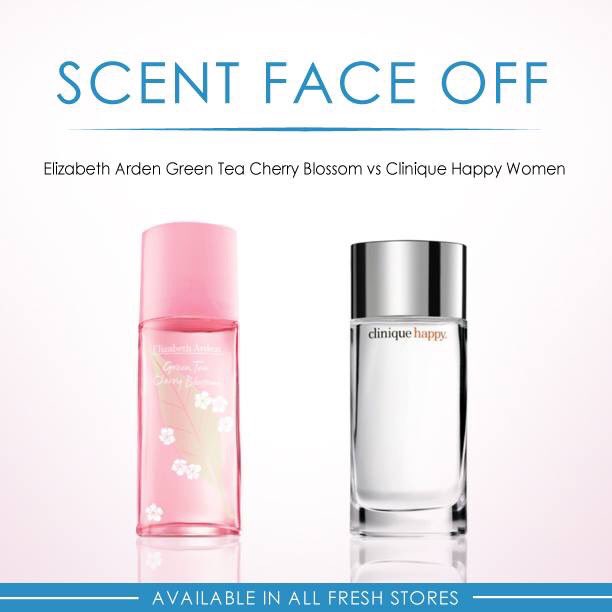 FreshPH's tweet photo. #ScentFaceOff : #ElizabethArden Green Tea Cherry Blossom VS #Clinique Happy Women. Which scent do you prefer? https://t.co/h40VQQBSa5