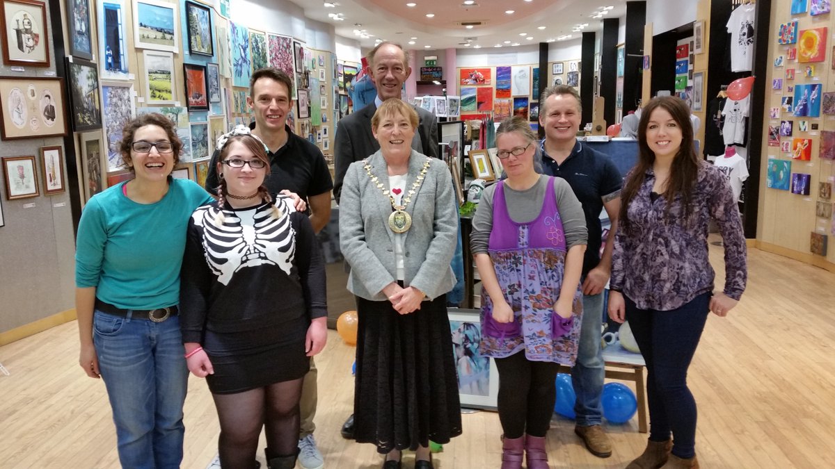 BasingMayor's tweet photo. Amazing tour of THAT Gallery, top level @FestivalPlace https://t.co/qz5sq5zWx9
