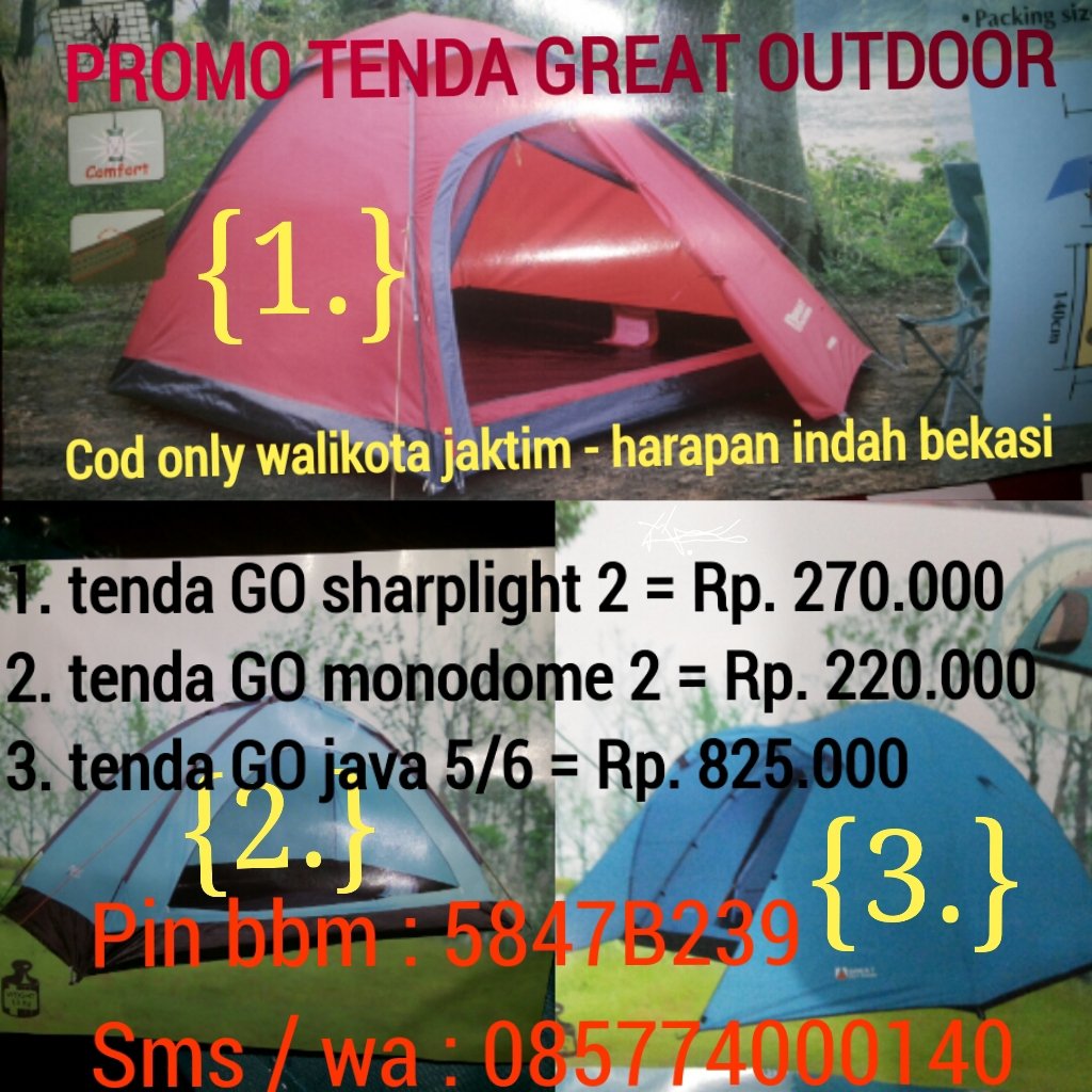 haliiiim26's tweet photo. #pasarADV Wts | TENDA GREAT OUTDOOR MURAH | jaktim -bekasi | 085774000140 | 5847B239 @Warkop_Pendaki https://t.co/ZoXxDnXFAa