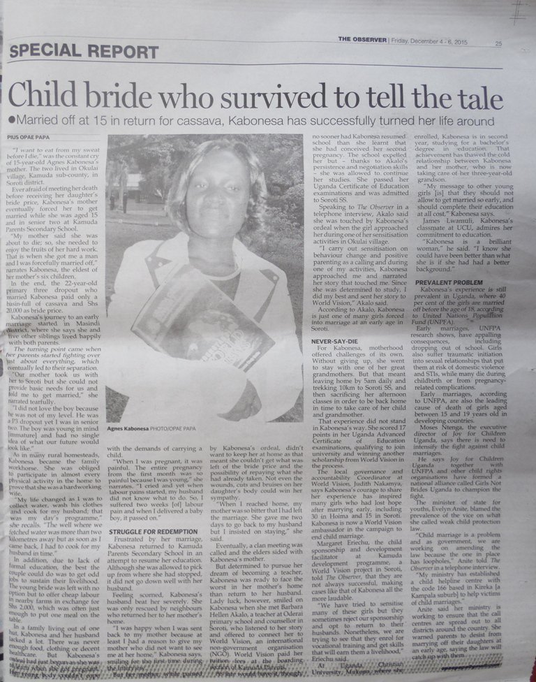 JOYFORCHILDREN's tweet photo. Child bride who survived to tell the tale @GirlsNotBrides #EndChildMrriageNOW @GirlSummit #AGS2015 @MosesNtenga https://t.co/CJ7NLkHJyX