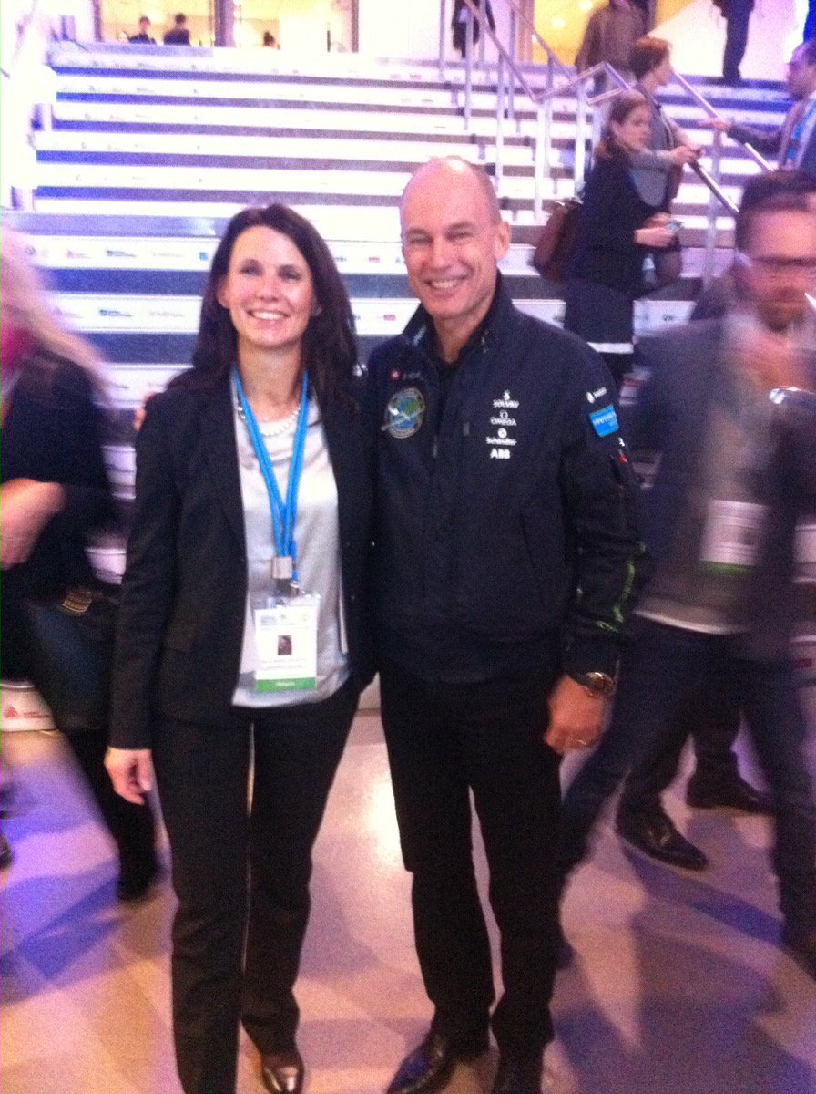 rischwasu's tweet photo. I met #BetrandPiccard at #SFI15 #COP21Paris. He flyed around the world with a solar plane. https://t.co/D6X4NQDMTS