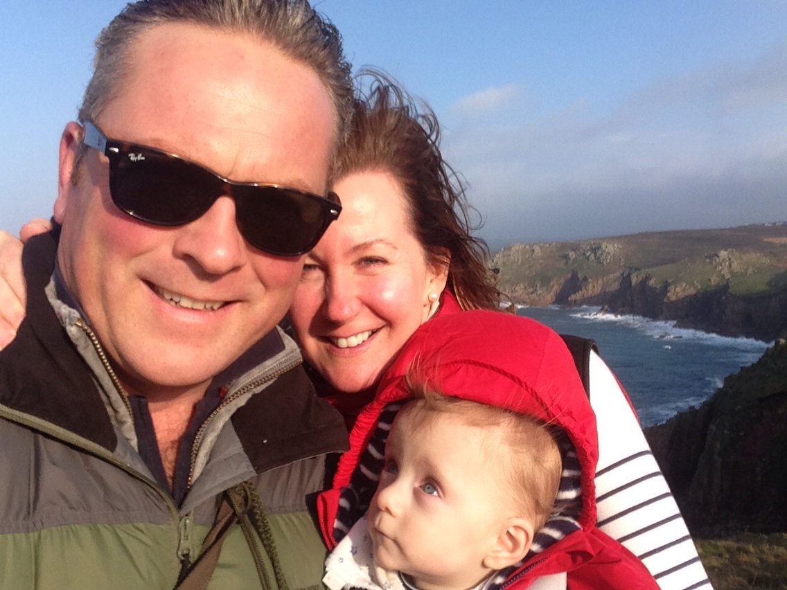 Enjoying our delayed summer holiday! Land's End in a force 10!