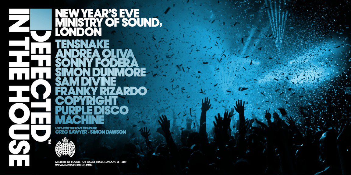 I’ll be seeing in 2016 in London with friends, great DJs &amp; fine House music.  A perfect way to end 2015.