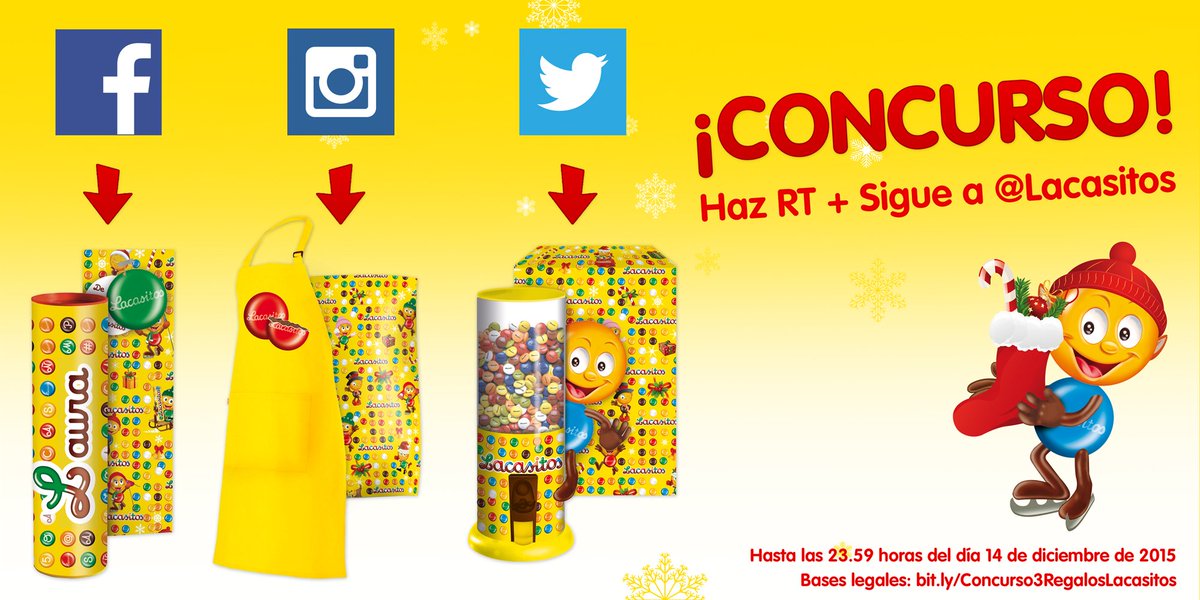 🎅🎄 ¡TENEMOS CONCURSO #NavidadesConLacasitos! Haz RT + sigue a <a href="/Lacasitos/">Lacasitos</a>. ¡Más 🎁: en Facebook e Instagram! 🎅🎄