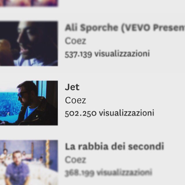 Coez Jet Ha Superato Il Mezzo Milione Di Visualizzazioni In Meno Di Un Mese Grazie A Tutti Nientechenonva Coez T Co Mj9nxo1owu