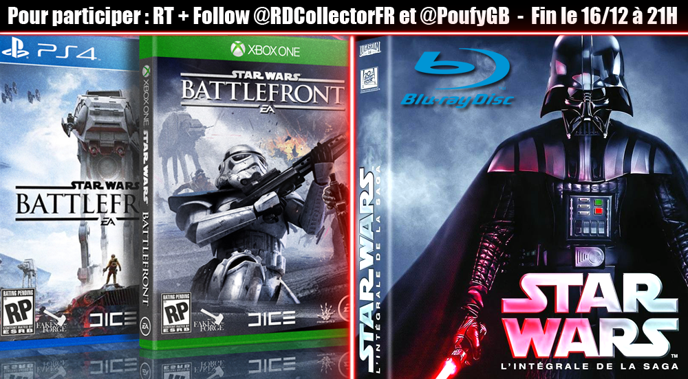 _BenjaminCornu_'s tweet photo. #Concours Gagnez #StarWarsBattlefront ou L'intégrale Blu-ray

Pour participer RT + Follow @RDCollectorFR🎅 &amp; @PoufyGB https://t.co/jP4qCaGgaC