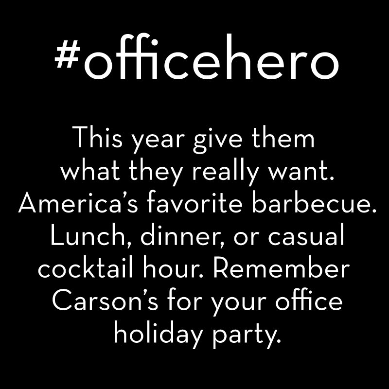 CarsonsRibs's tweet photo. #officehero #Carsons #Chicago #Milwaukee #Deerfield #holidayparty https://t.co/BP25Pgl5RH