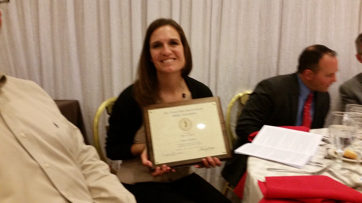 Coach  Dayton  getting  honored at NJSIAA luncheon