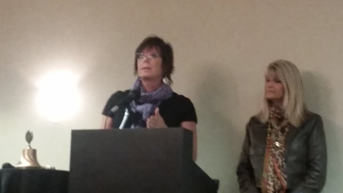 HburgVaRotary's tweet photo. THX to Marcie &amp; Jennie from Kerus Global for sharing how "It takes courage" #kerus #serviceaboveself @Rotary https://t.co/5Gk1CopbVY