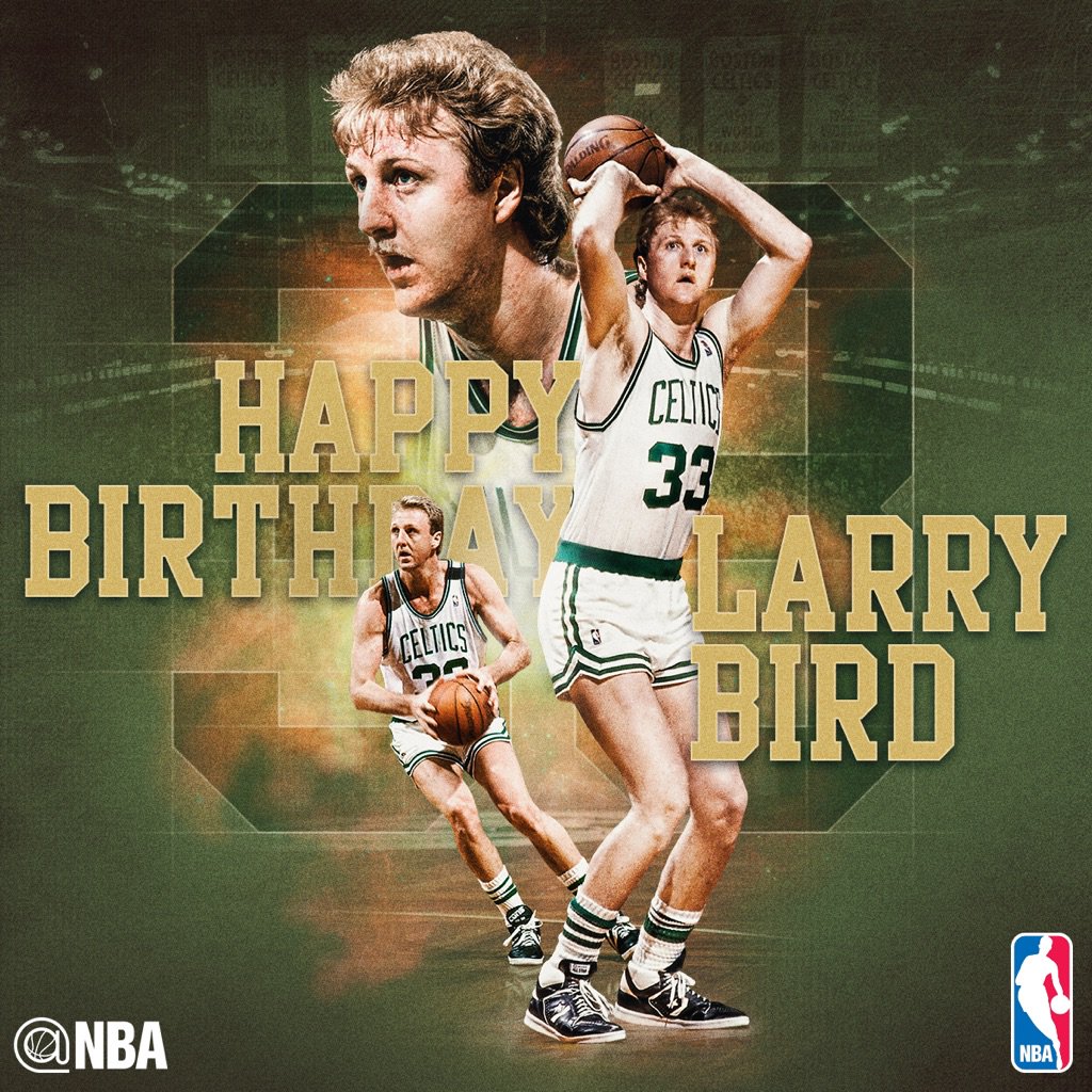 NBA's tweet photo. Join us in wishing @celtics legend LARRY BIRD a HAPPY 59th BIRTHDAY! #NBABDay https://t.co/qFdeJnph4V