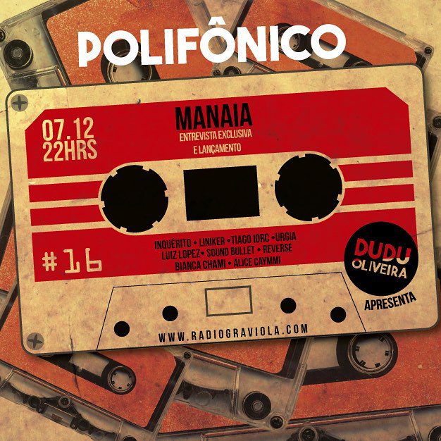 manaiamusic's tweet photo. Gente! Mais tarde às 22h estarei no Polifônico da @radiograviola no especial do meu álbum de estreia. Espero vcs! https://t.co/vSI4fkJSYs